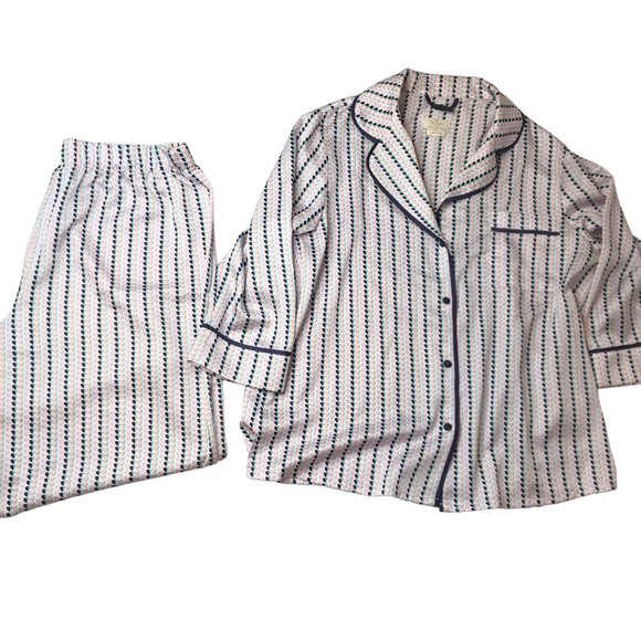 KATE SPADE Pajamas Women's Pajama PJ Set Crop Pants Shirt Pink